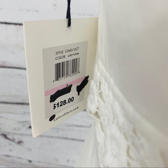 NWT Calvin Klein white with lace band - Picture 6 of 8